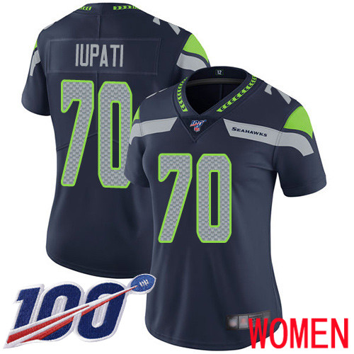Seattle Seahawks Limited Navy Blue Women Mike Iupati Home Jersey NFL Football #70 100th Season Vapor Untouchable->seattle seahawks->NFL Jersey